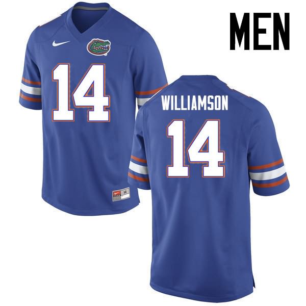 NCAA Florida Gators Chris Williamson Men's #14 Nike Blue Stitched Authentic College Football Jersey EBX8664MG